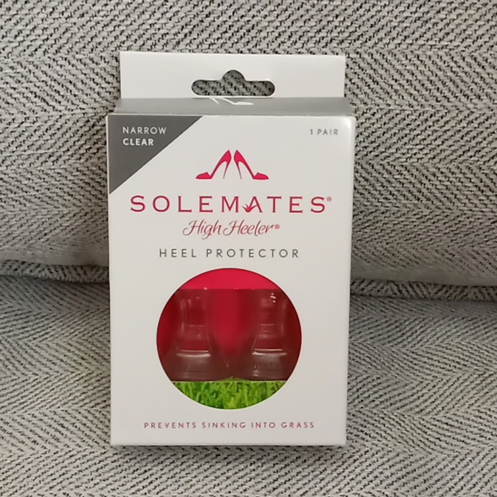 Solemates high heel protector narrow clear 1 pair prevents sinking into grass
